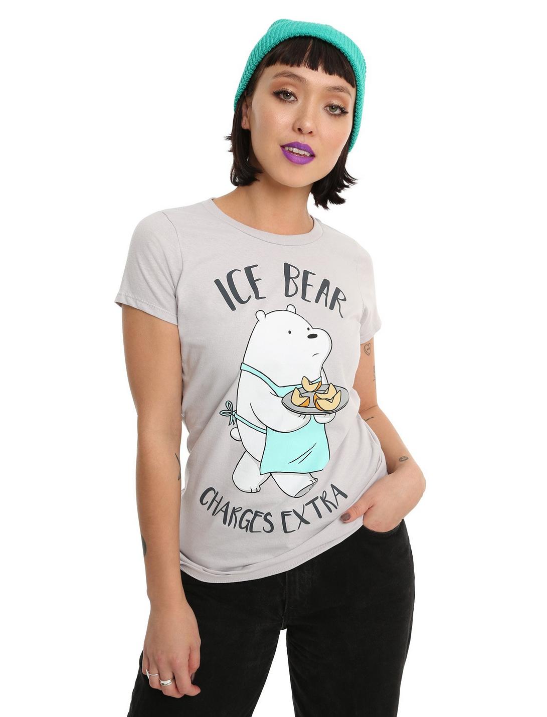 We Bare Bears Ice Bear Charges Extra Girls T-Shirt, SILVER, hi-res