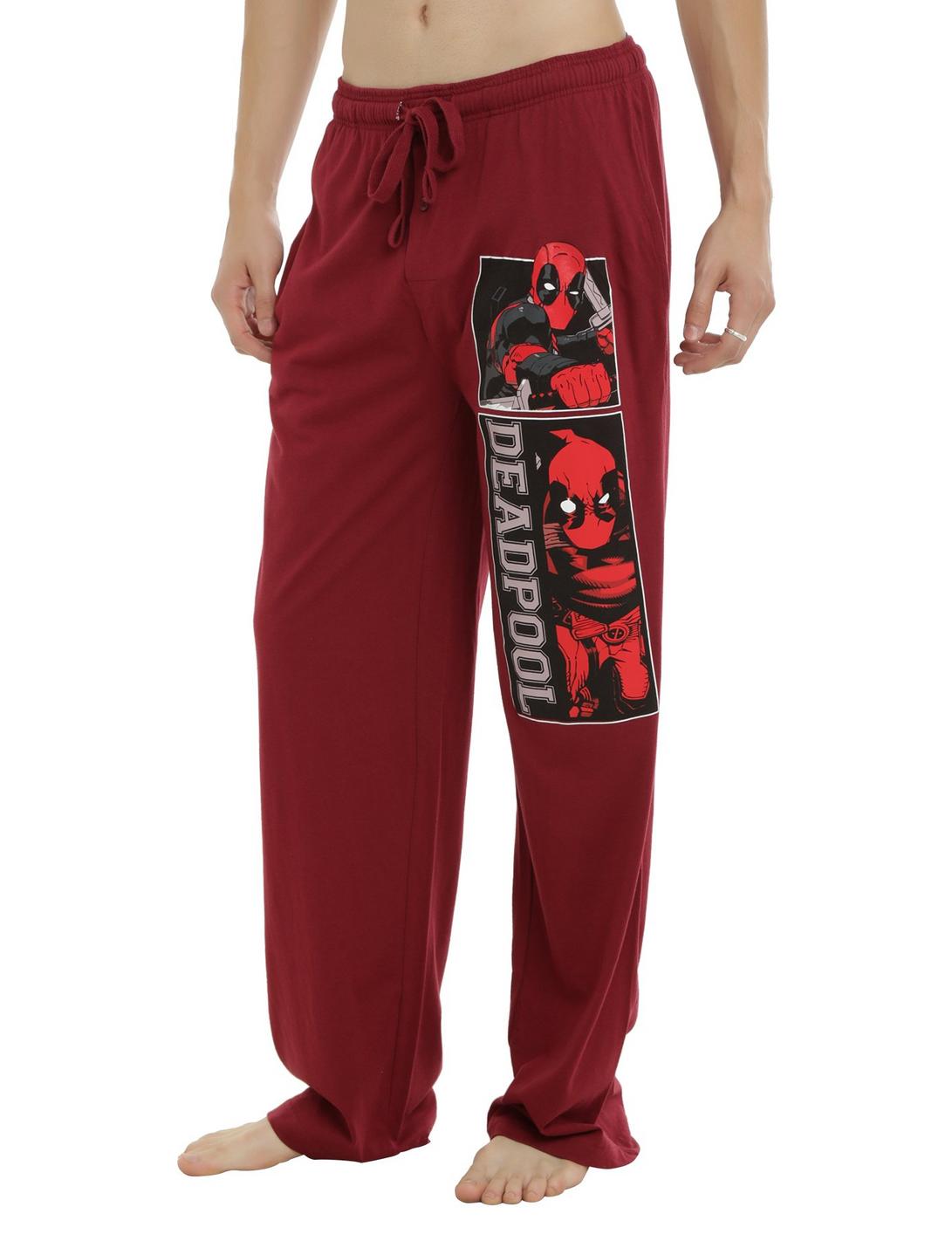 Marvel Deadpool Burgundy Guys Pajama Pants, BURGUNDY, hi-res