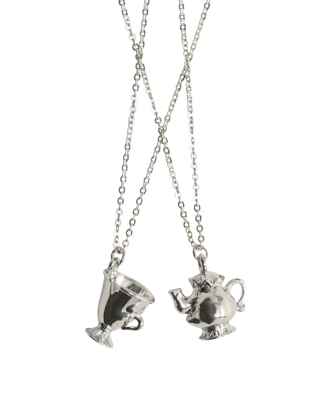 Disney Beauty And The Beast Mrs. Potts and Chip Bestie Necklace Set, , hi-res