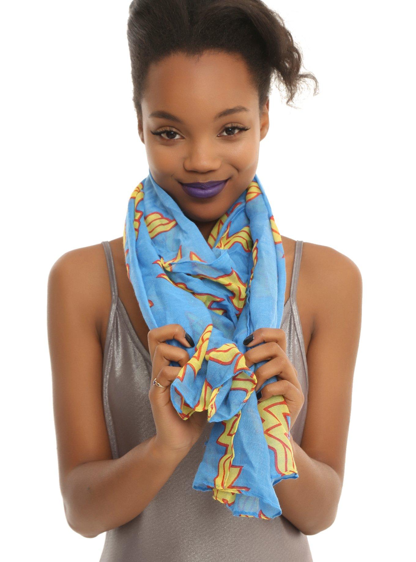 Dc Comics Wonder Woman Logo Print Scarf 