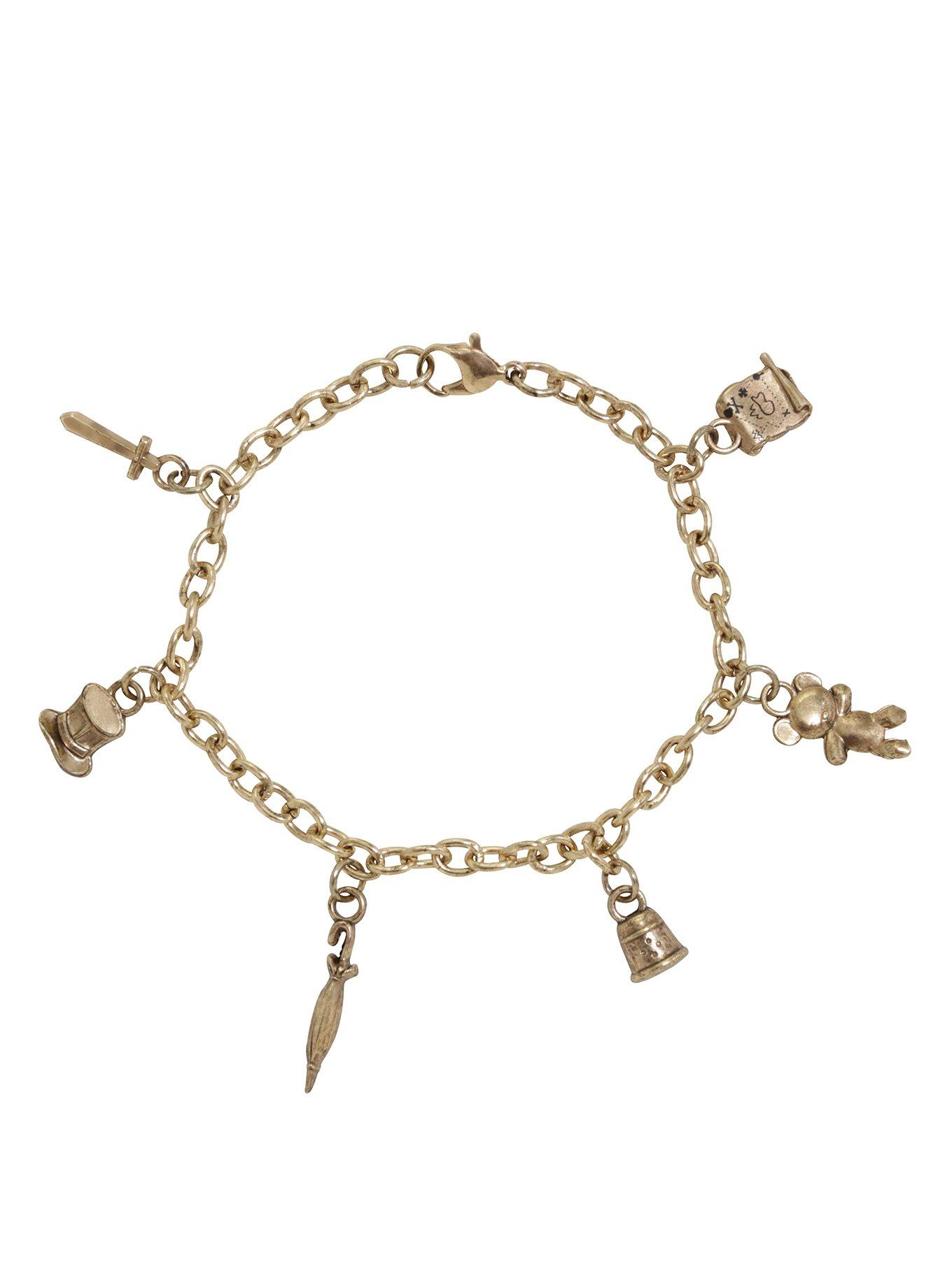 Disney Peter Pan Gold Charm Bracelet | Hot Topic