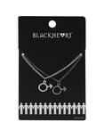 Blackheart Male Symbol Best Friend Necklace Set, , hi-res