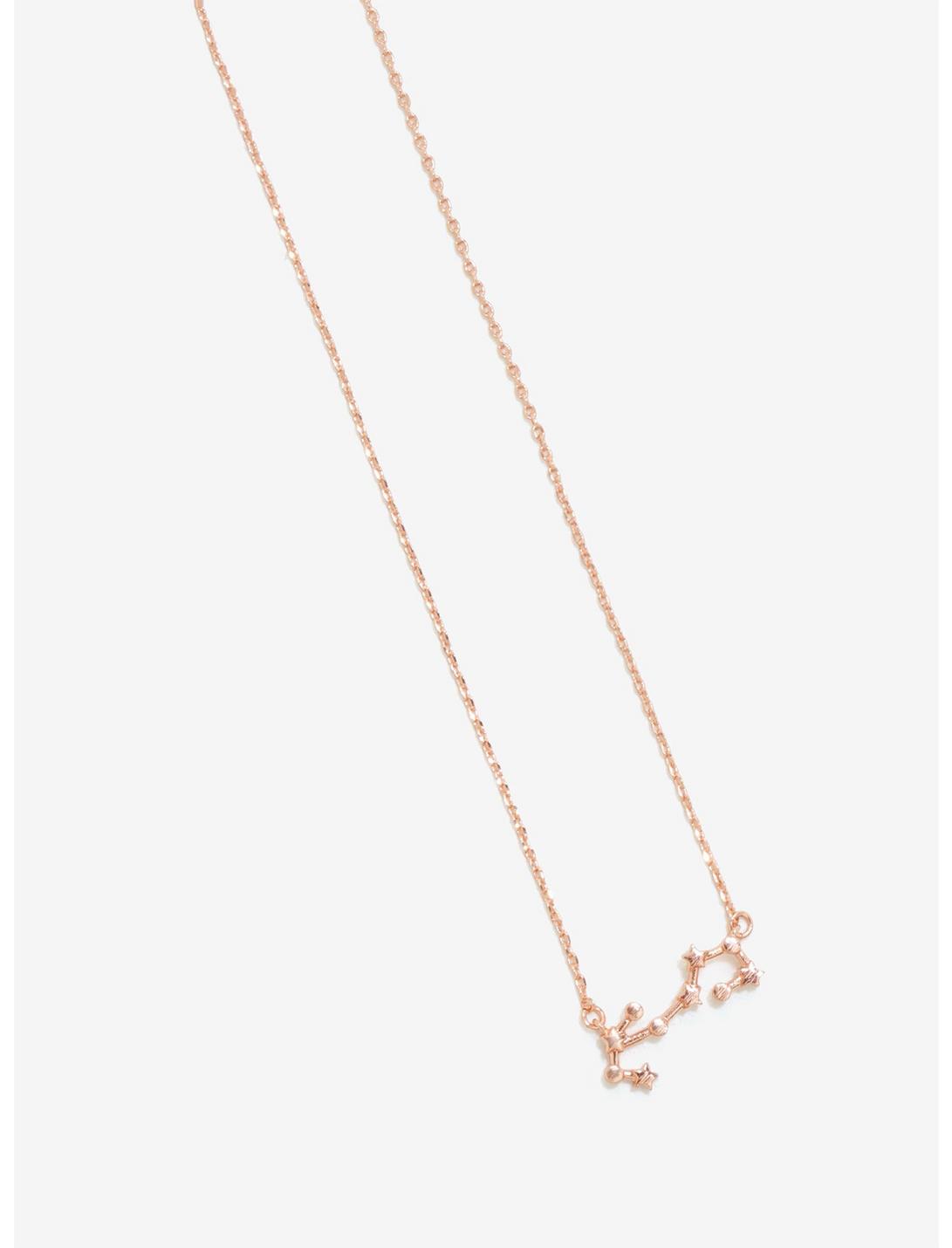 Rose Gold Scorpio Zodiac Constellation Necklace, , hi-res