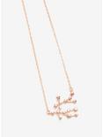 Rose Gold Gemini Zodiac Constellation Necklace, , hi-res
