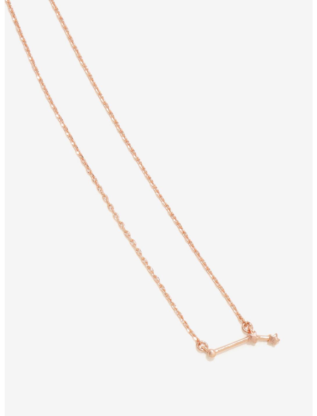 Rose Gold Aries Zodiac Constellation Necklace, , hi-res