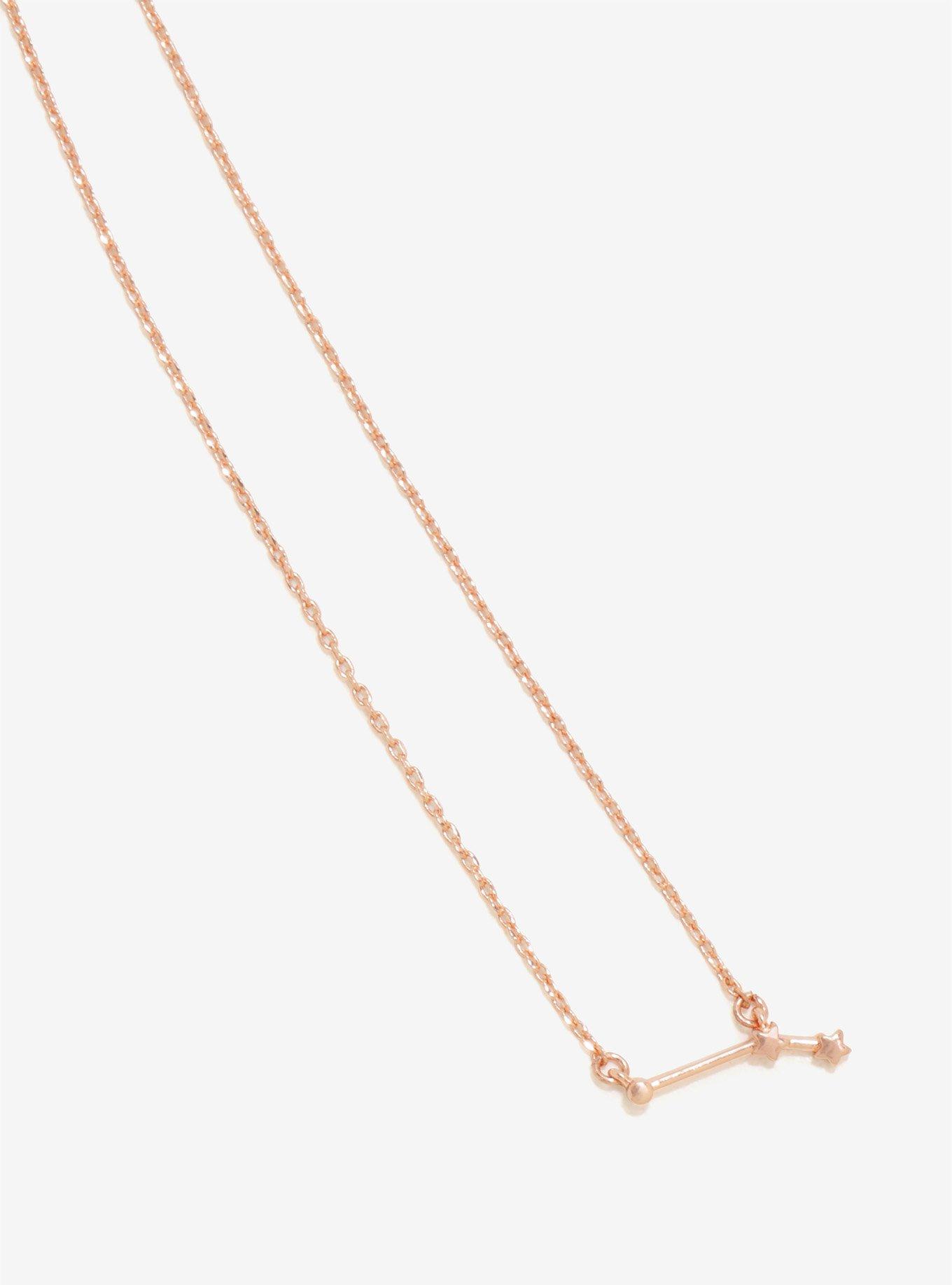 Rose Gold Aries Zodiac Constellation Necklace, , hi-res