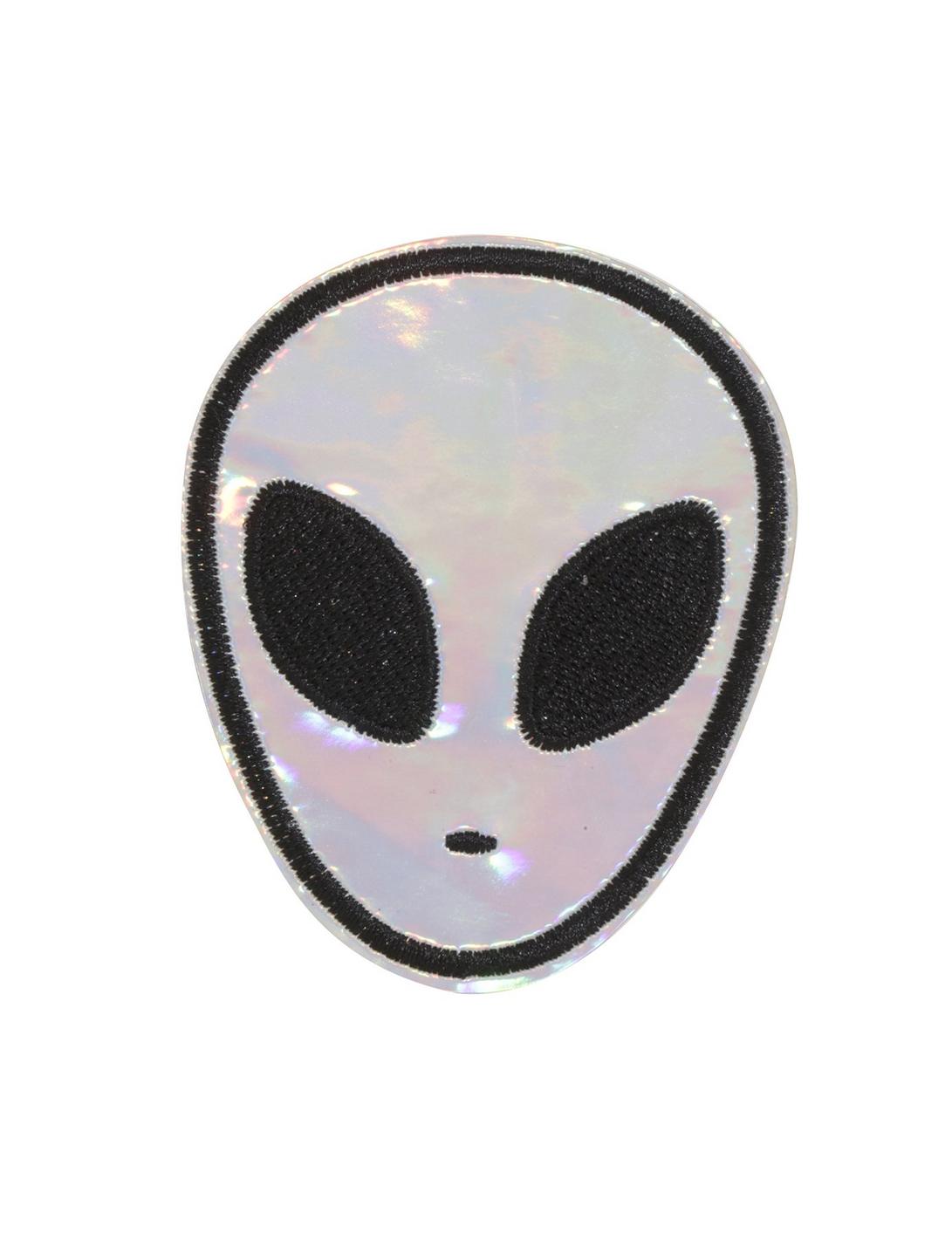 Alien Hologram Iron-On Patch, , hi-res
