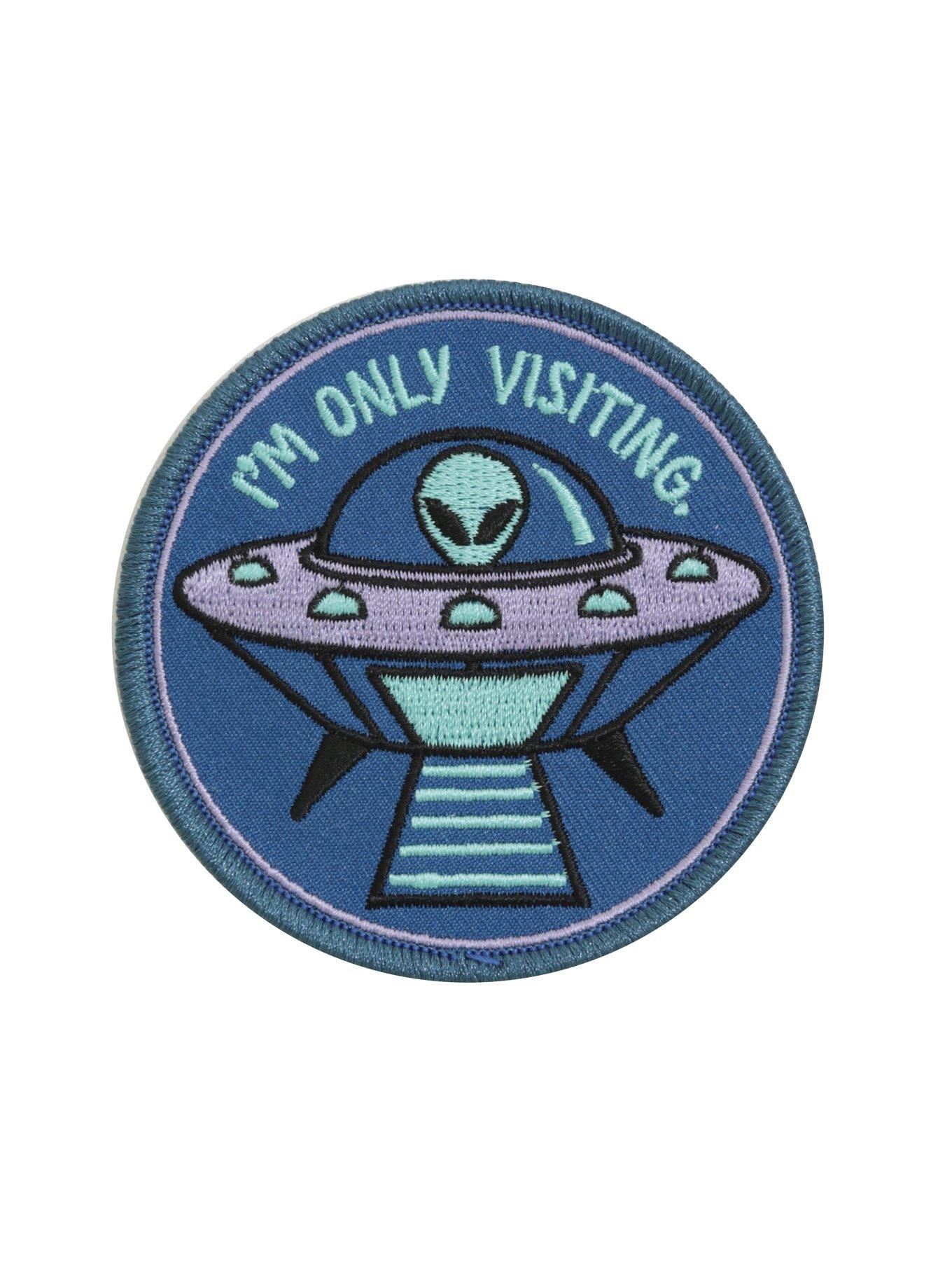 Loungefly I'm Only Visiting UFO Iron-On Patch | Hot Topic