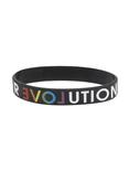 Love Revolution Rainbow Rubber Bracelet, , hi-res