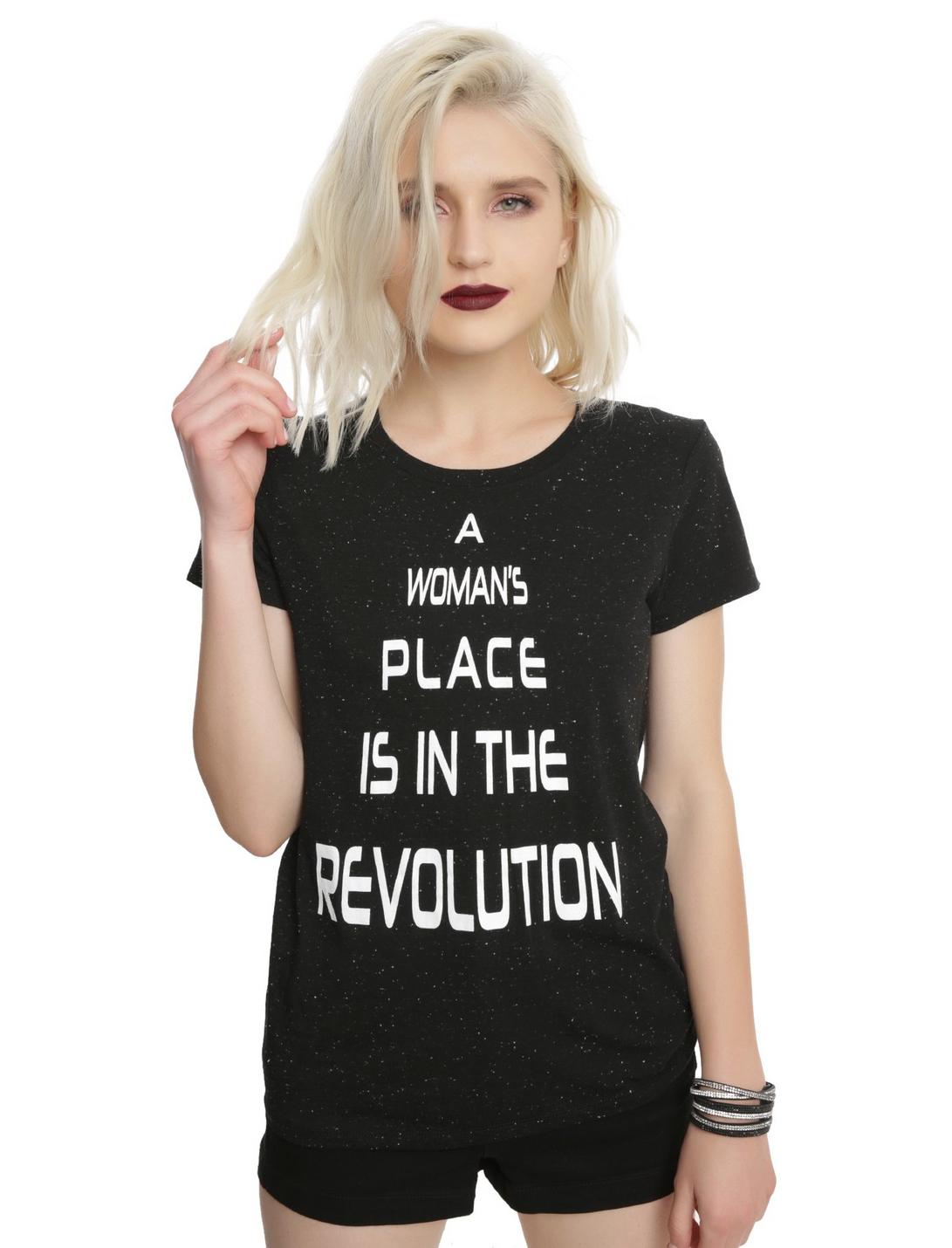 A Woman's Place Girls T-Shirt, BLACK, hi-res