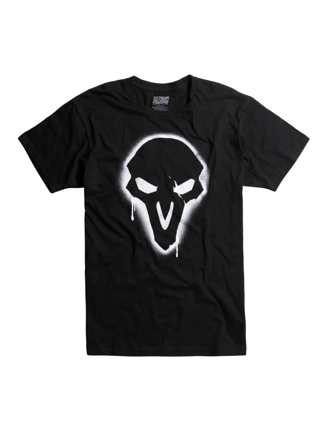 Overwatch Reaper Spray Stencil T-Shirt, BLACK, hi-res