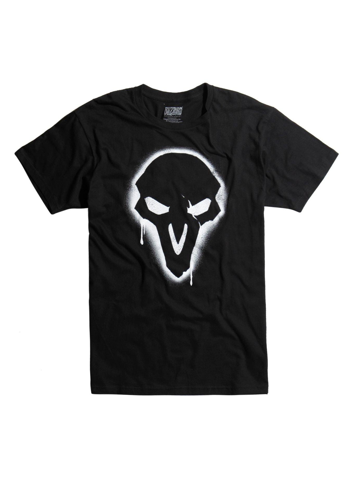 Overwatch Reaper Spray Stencil T-Shirt, BLACK, hi-res