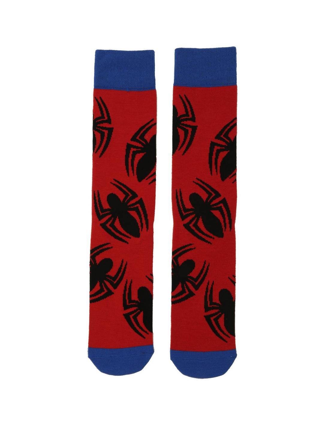 Marvel Spider-Man Spider Logos Crew Socks, , hi-res