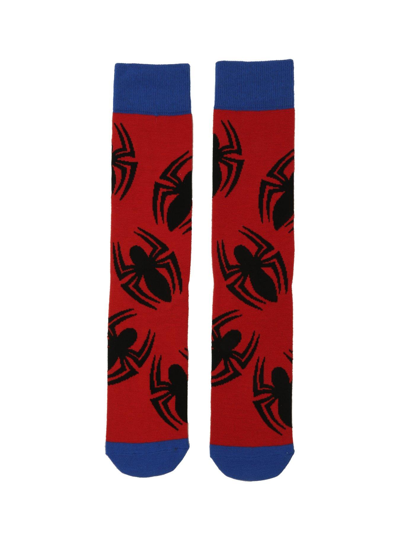 Marvel Spider-Man Spider Logos Crew Socks, , hi-res
