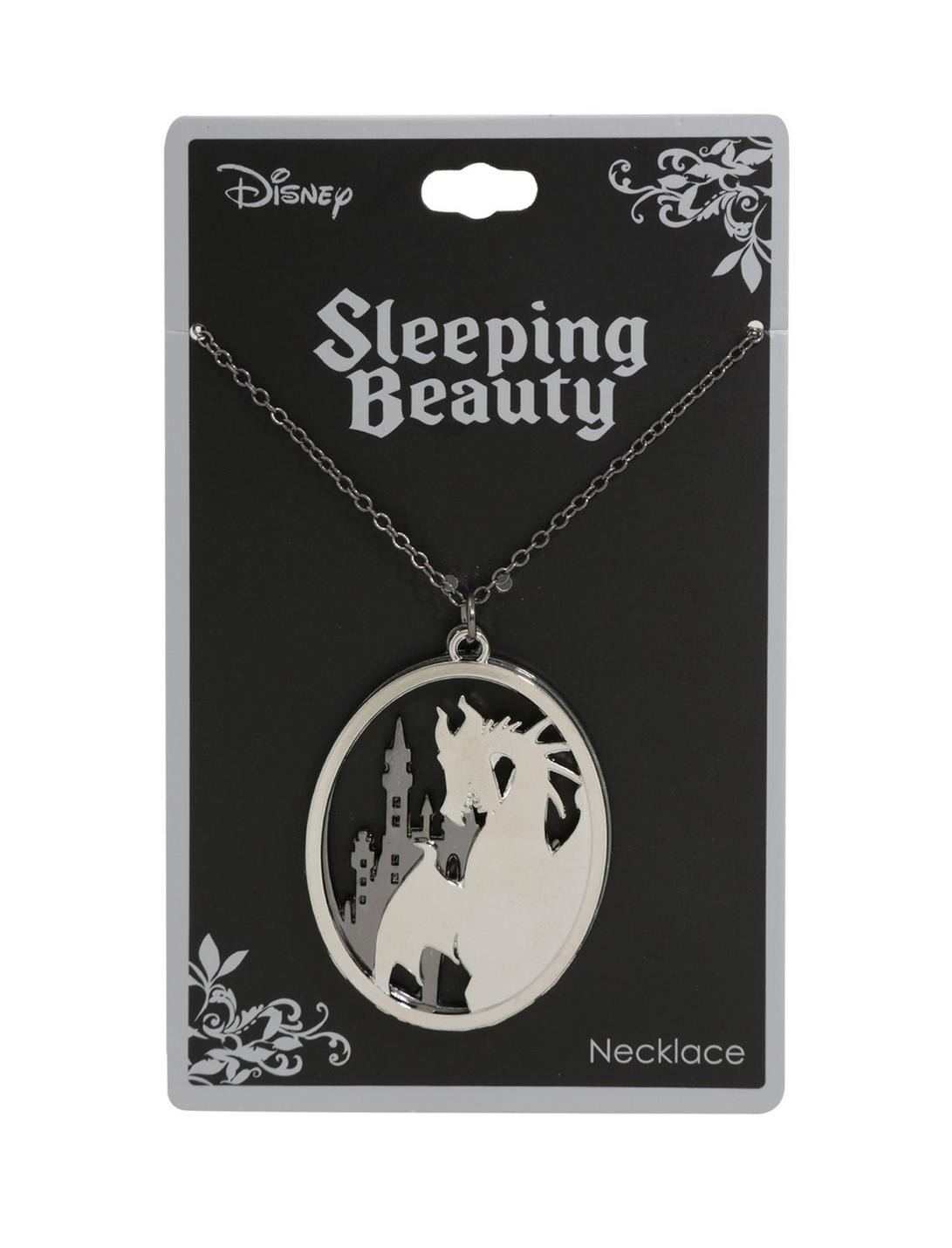Disney Sleeping Beauty Maleficent Layered Frame Pendant Necklace, , hi-res