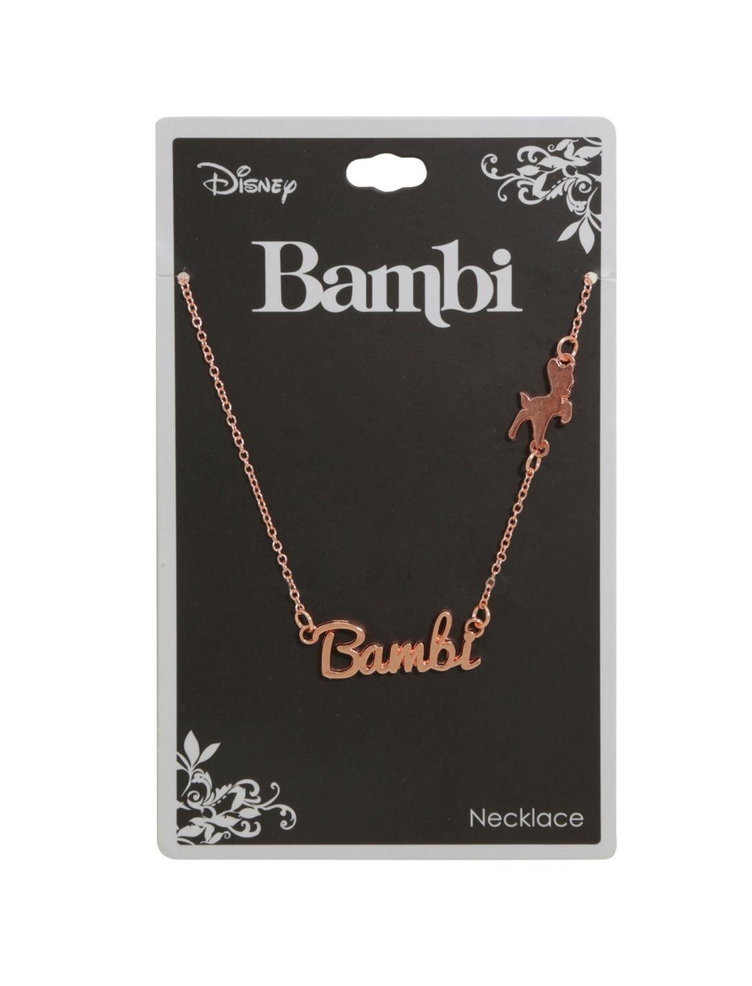 Disney Bambi Nameplate Necklace, , hi-res