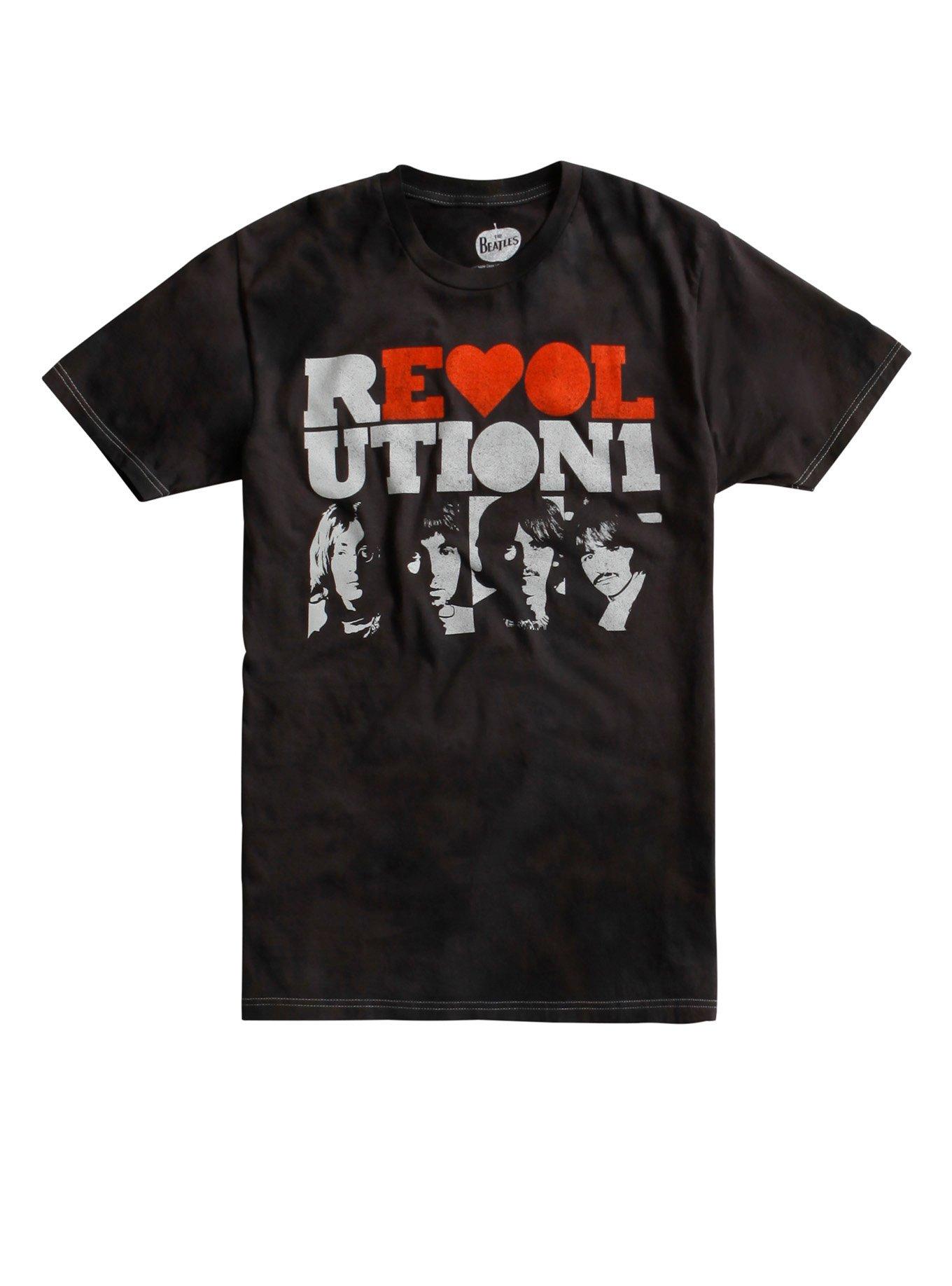 The Beatles Revolution Love Faded Wash T-Shirt, TIE DYE, hi-res