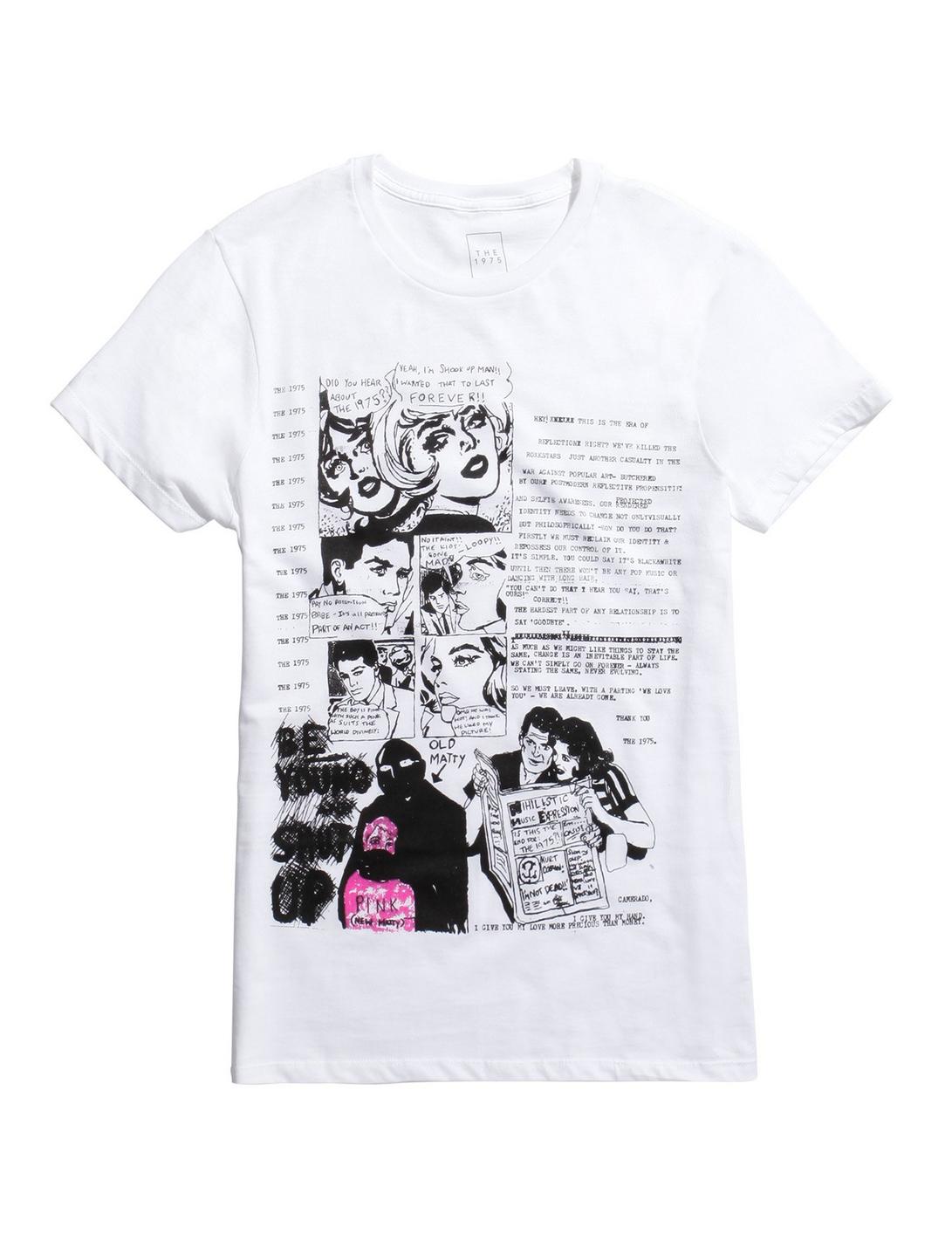 The 1975 Comic Strip T-Shirt, WHITE, hi-res