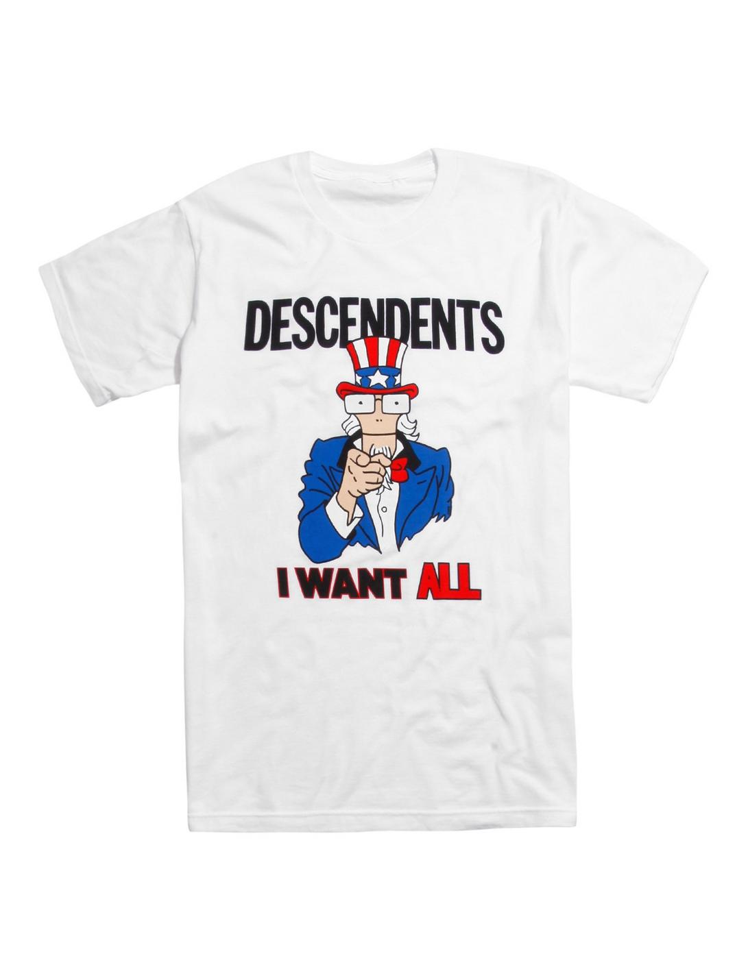 Descendents I Want All Uncle Sam T-Shirt, WHITE, hi-res