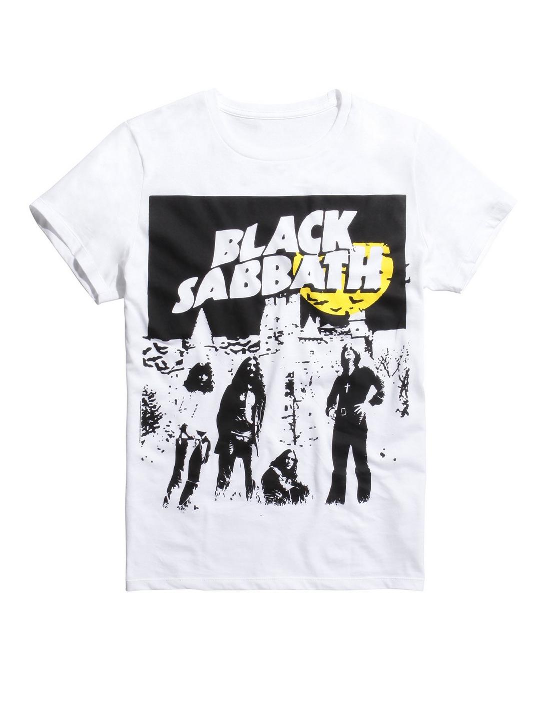 Black Sabbath Moon T-Shirt, WHITE, hi-res