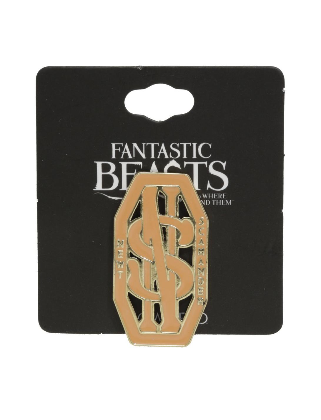 Fantastic Beasts And Where To Find Them Newt Scamander Monogram Enamel Pin, , hi-res