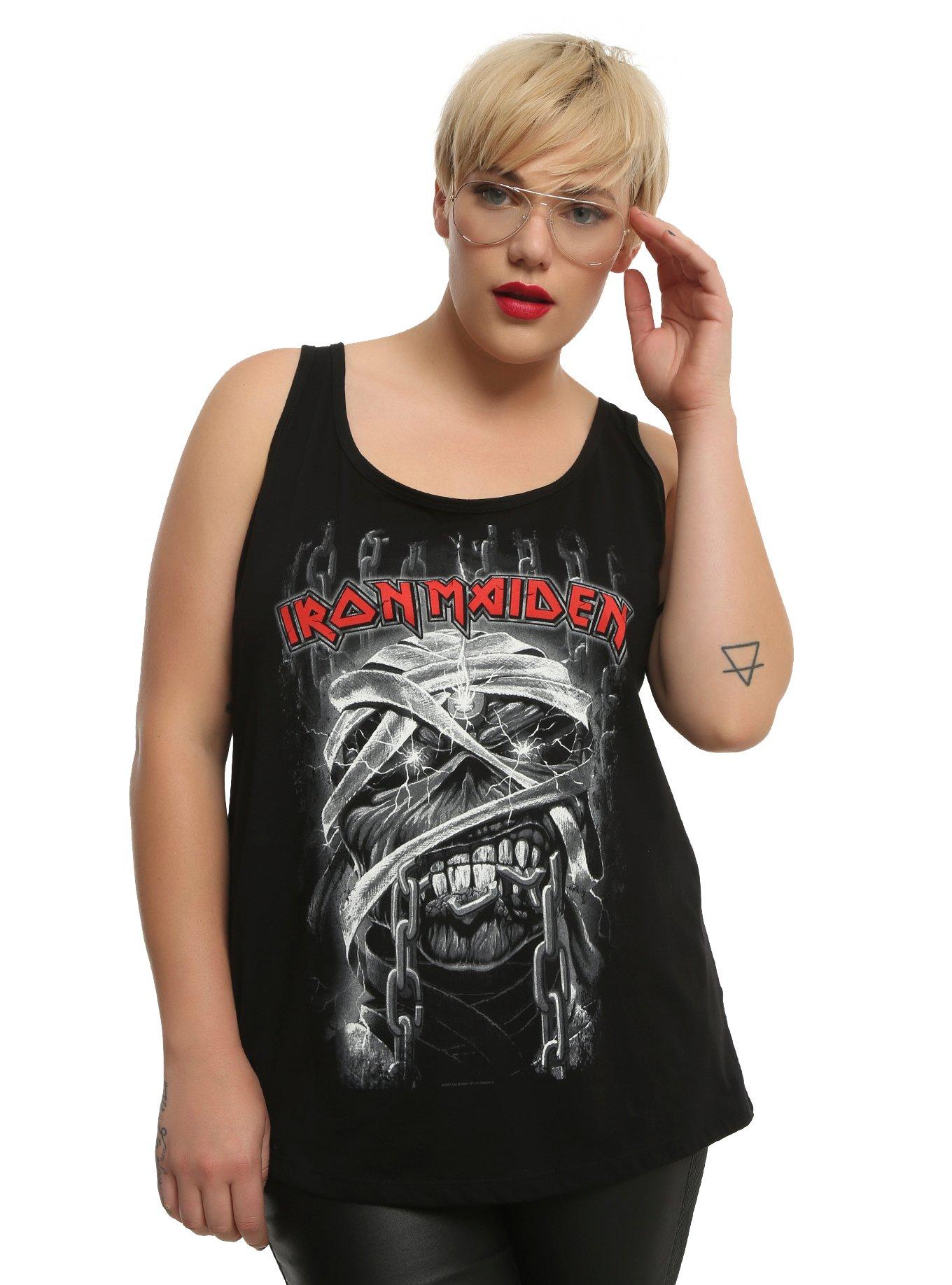 Iron Maiden Mummy Eddie Girls Tank Top Plus Size, BLACK, hi-res