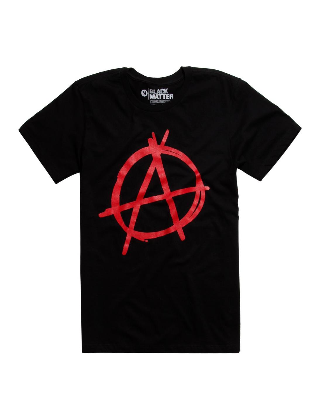 Anarchy Symbol T-Shirt, BLACK, hi-res