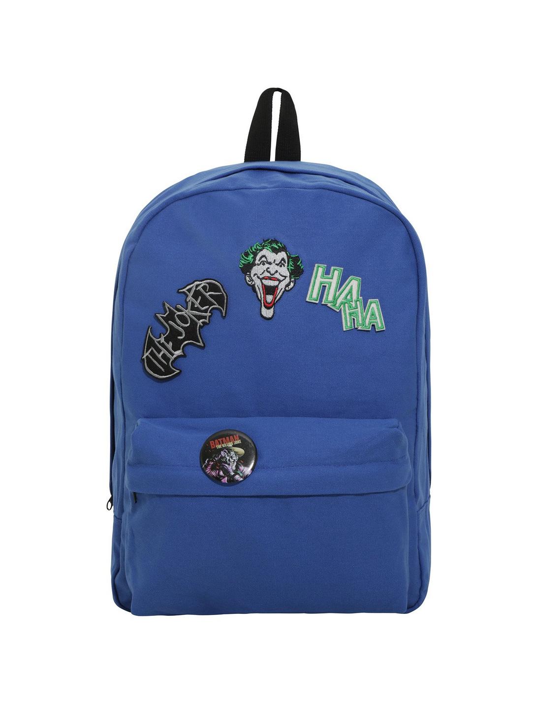 DC Comics Batman The Joker Embroidered Patch Classic Backpack, , hi-res