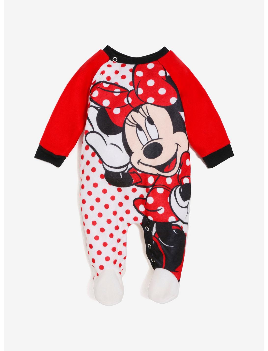 Disney Minnie Mouse Long Sleeve Baby Bodysuit, WHITE, hi-res