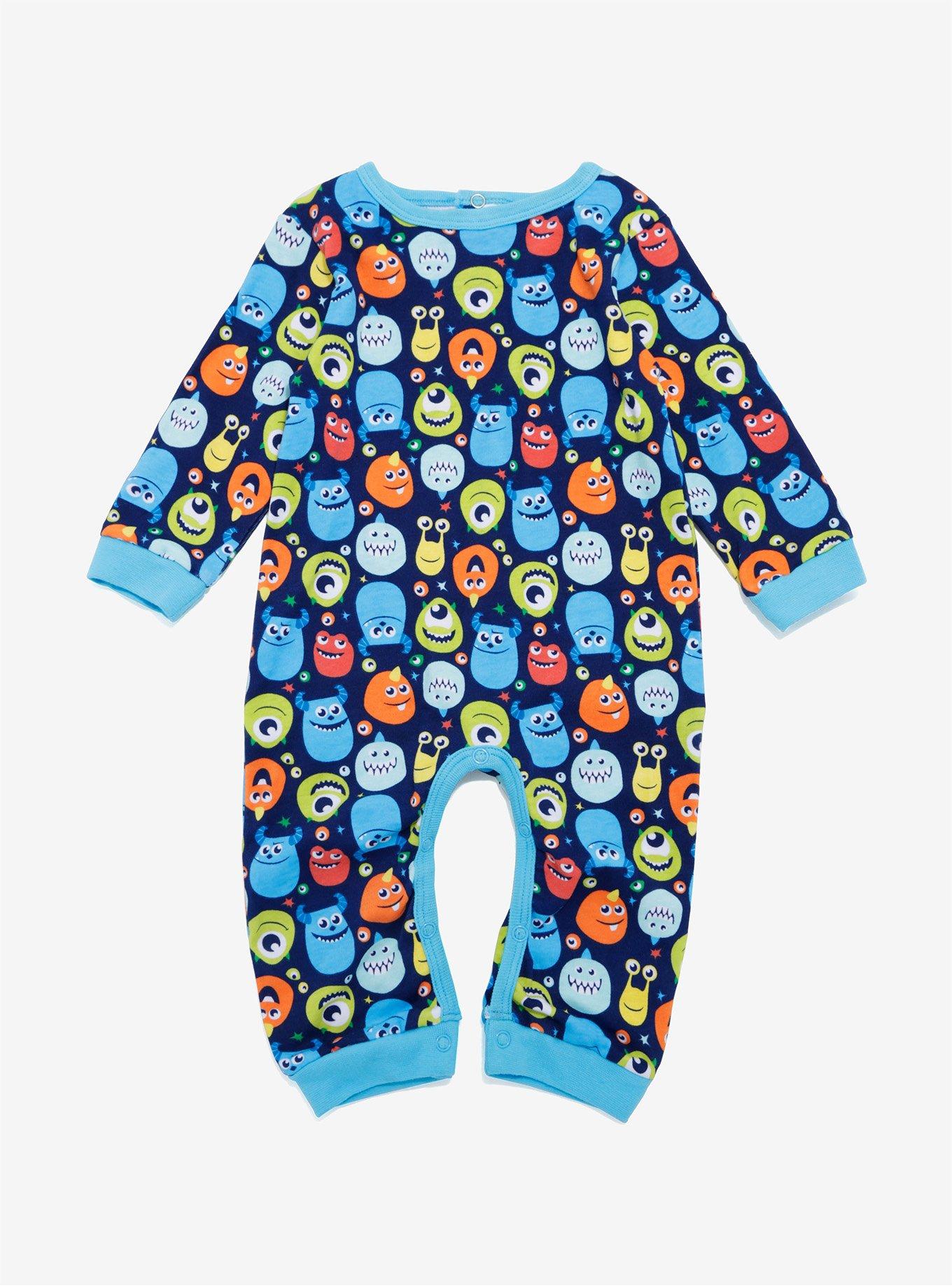 Disney Pixar Monsters Inc. Long Sleeve Baby Bodysuit, BLUE, hi-res