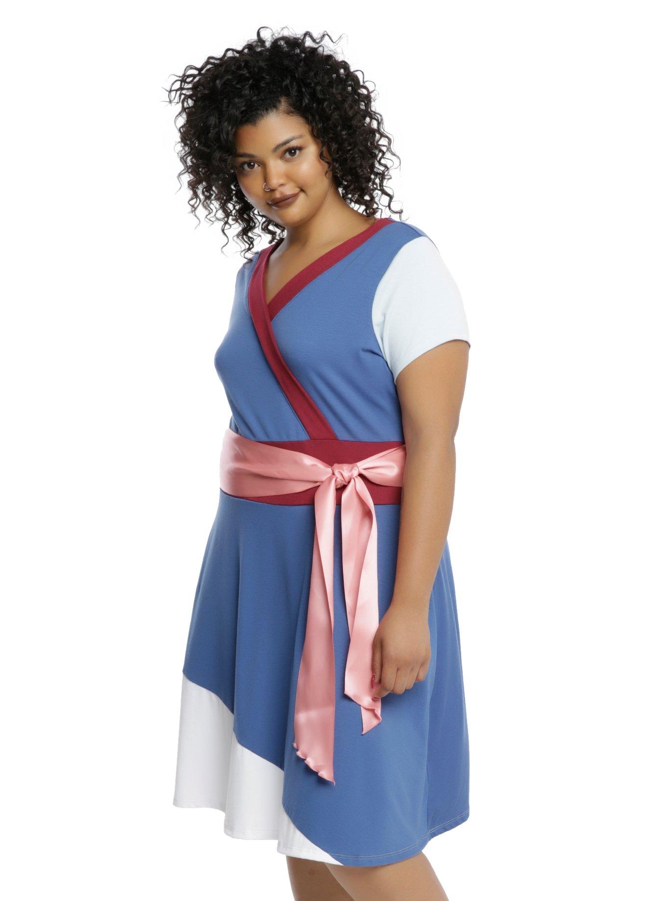Disney Mulan Cosplay Dress Plus Size, BLUE, hi-res
