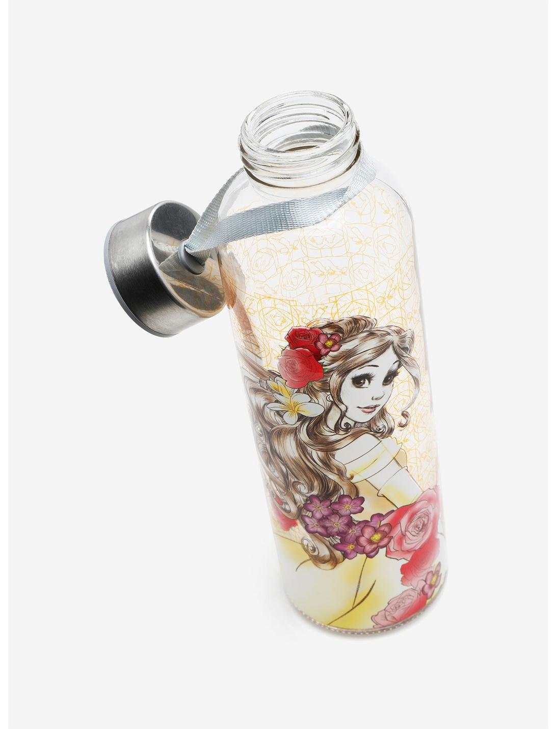 Disney Beauty And The Beast Belle Sketch Glass Water Bottle | BoxLunch