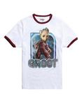 Marvel Guardians Of The Galaxy Vol. 2 Baby Groot Ringer T-Shirt, WHITE, hi-res
