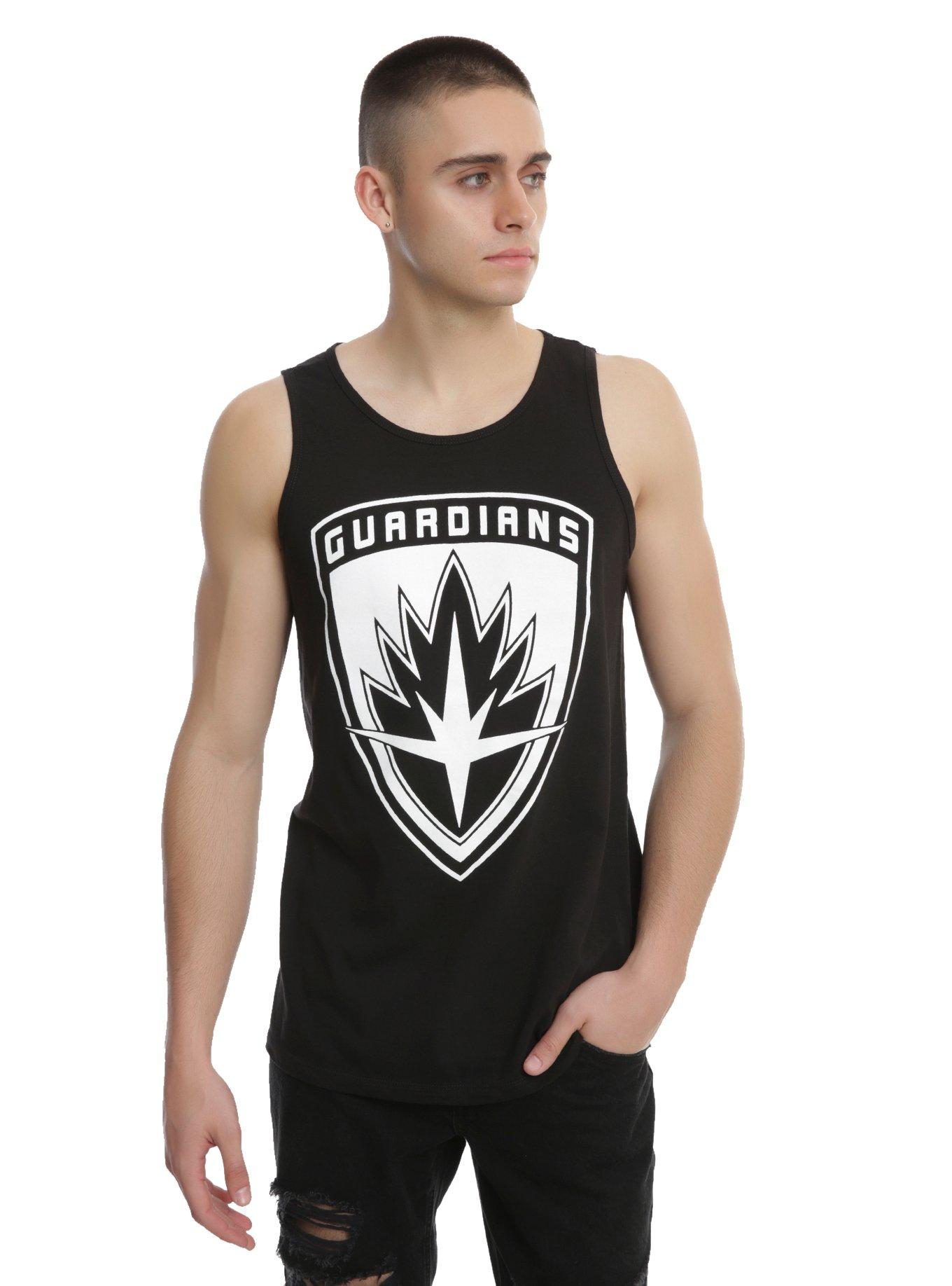 Marvel Guardians Of The Galaxy Vol. 2 Guardians Shield Logo Tank Top, BLACK, hi-res