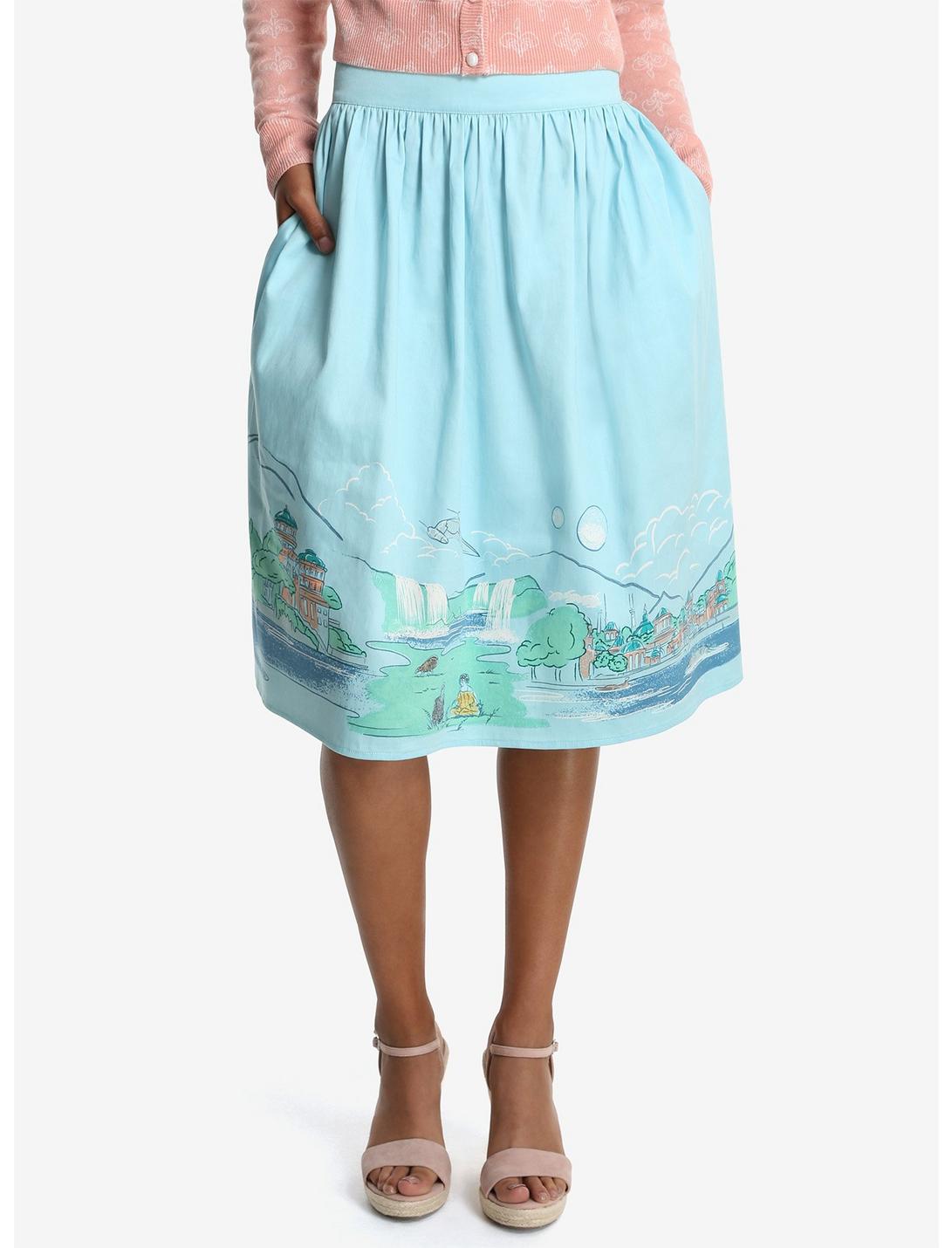 Her Universe Star Wars Naboo Landscape Woven Circle Skirt - Summer Convention Exclusive, BLUE, hi-res