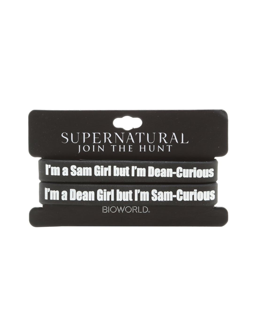 Supernatural Dean Girl Sam Curious Rubber Bracelet Set, , hi-res