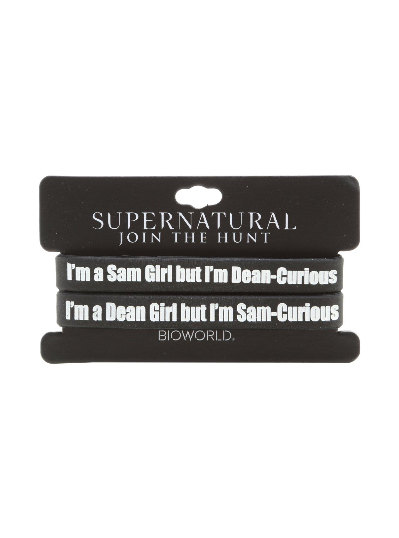 Supernatural Dean Girl Sam Curious Rubber Bracelet Set, , hi-res