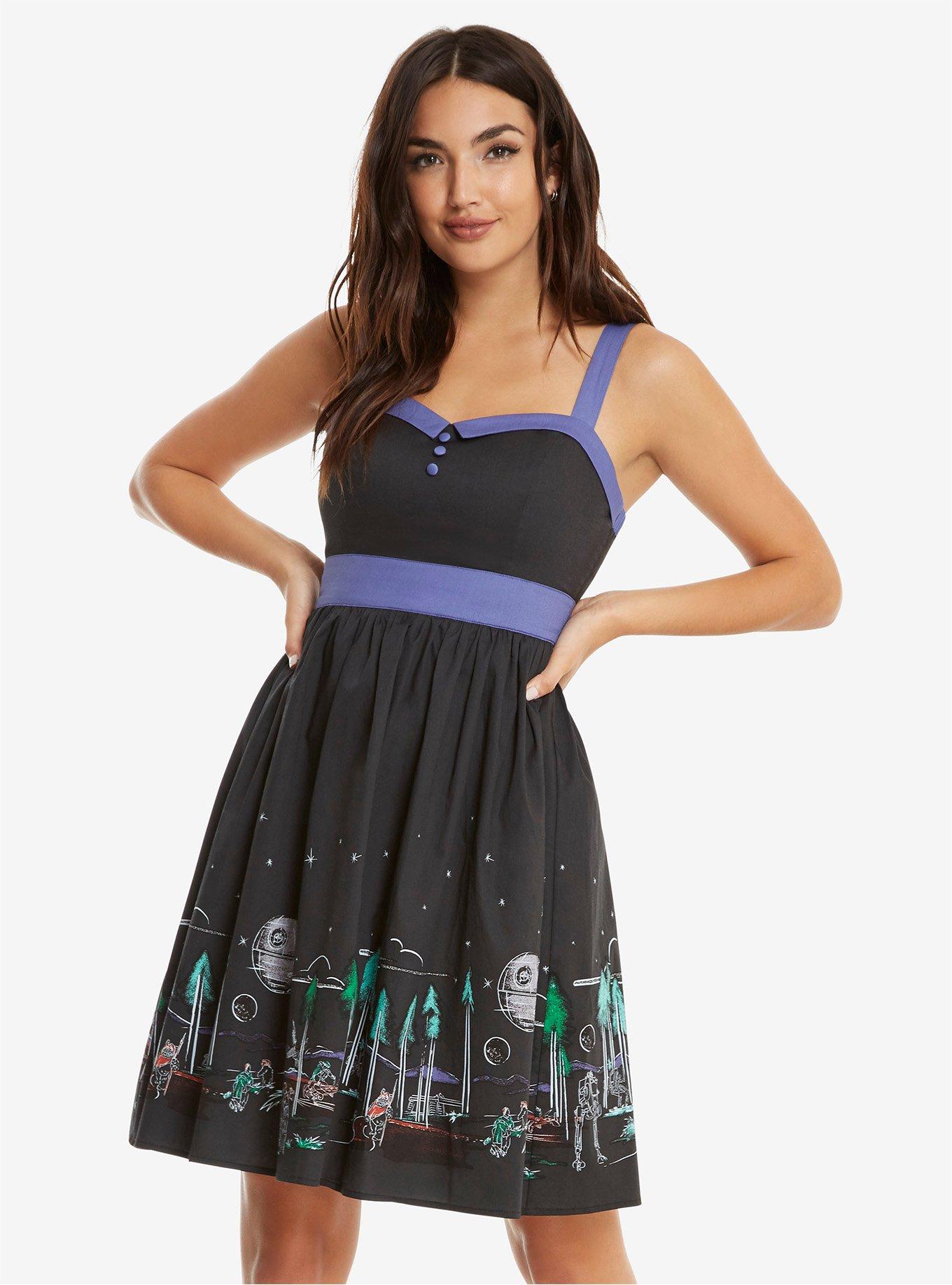 Her Universe Star Wars Endor Landscape Dress - Summer Convention Exclusive, BLACK, hi-res