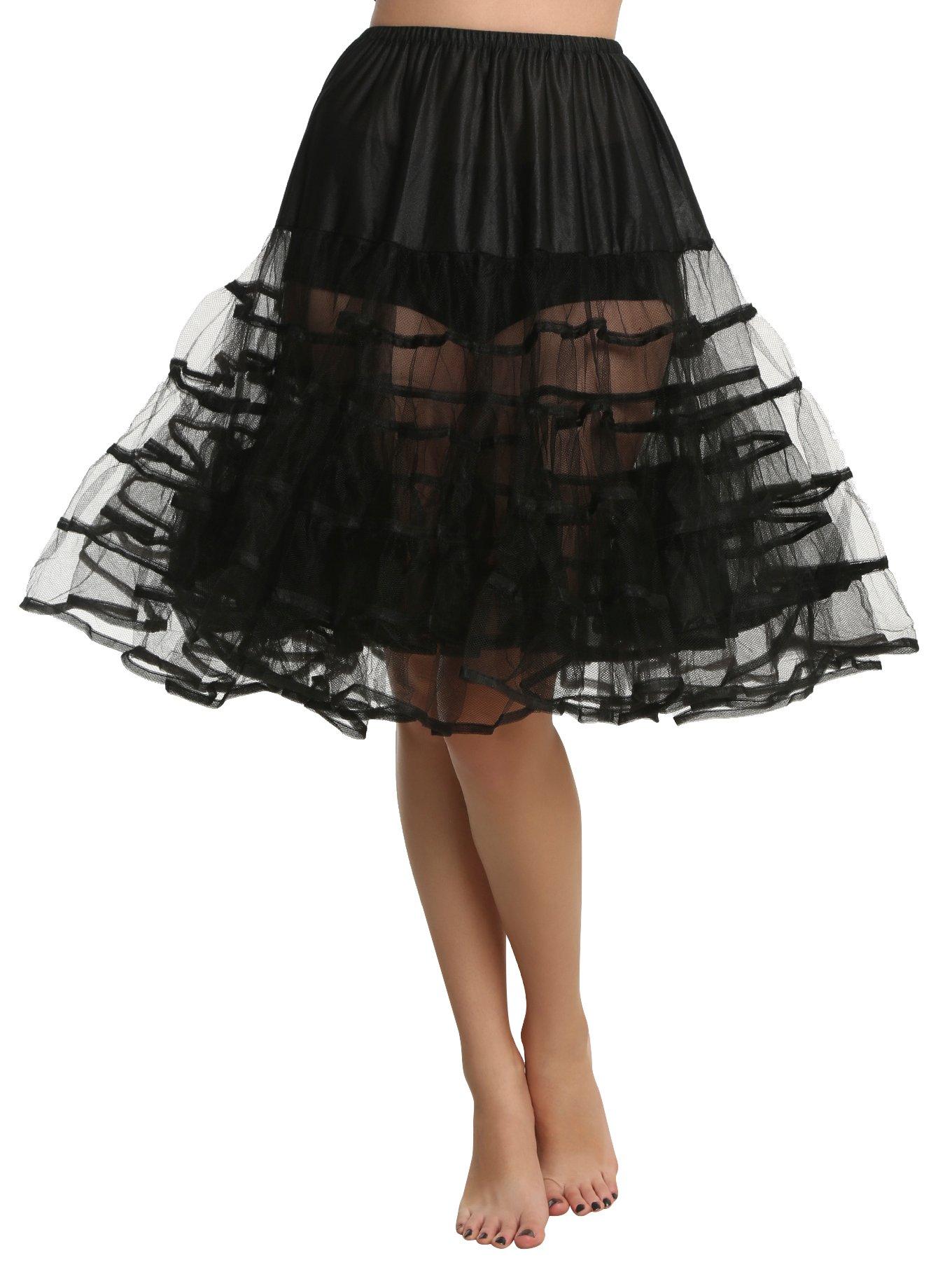 Black Knee Length Petticoat | Hot Topic