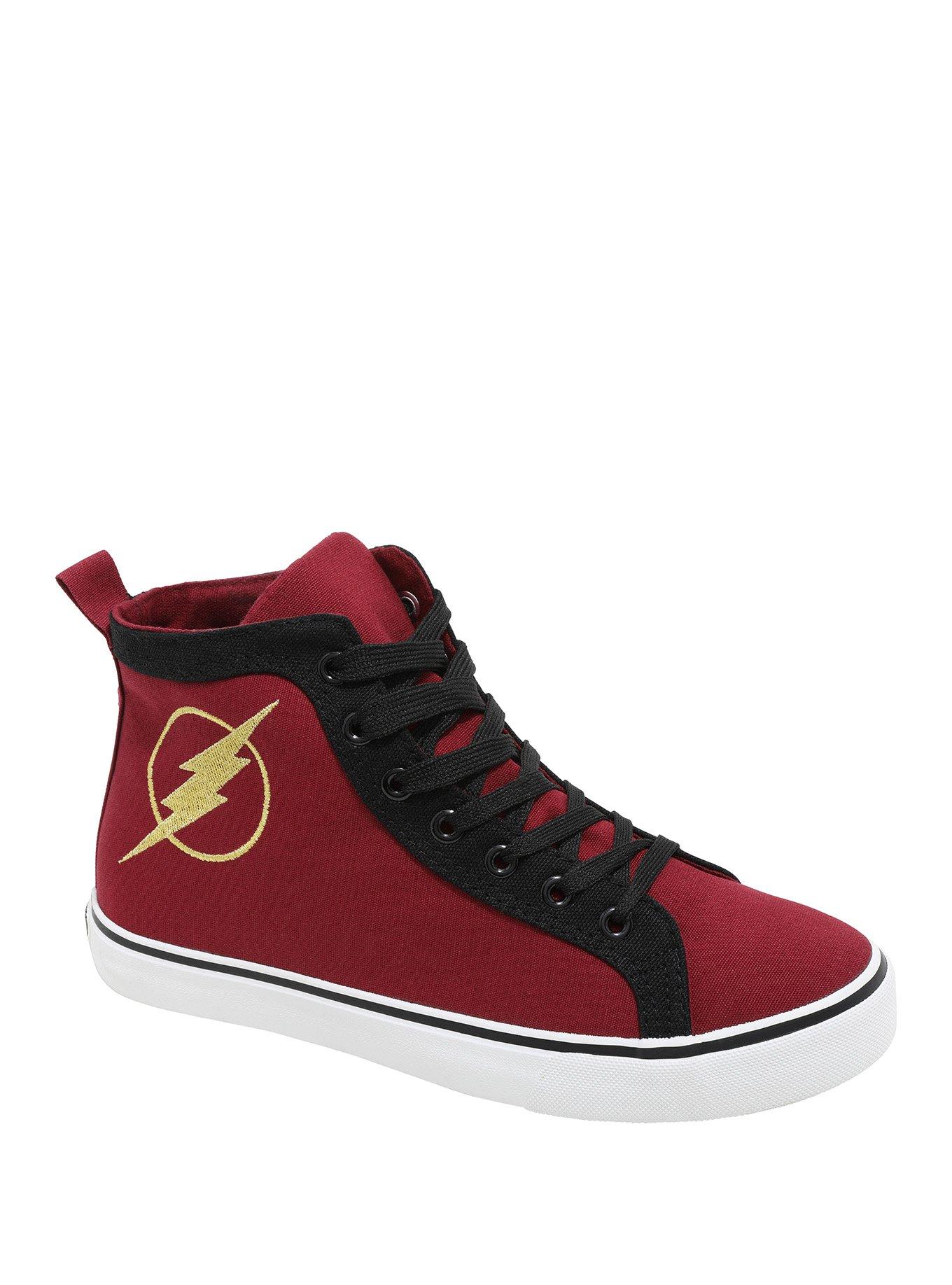 DC Comics The Flash Hi Top Sneakers Hot Topic