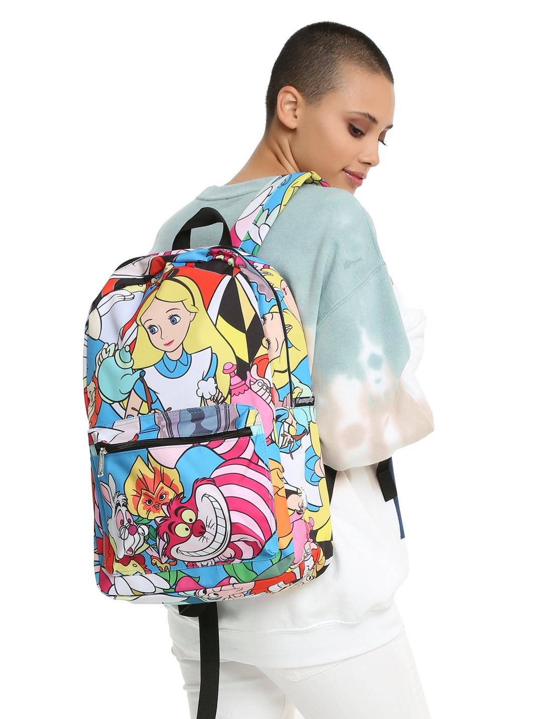 Loungefly Disney Alice In Wonderland Characters Print Backpack, , hi-res