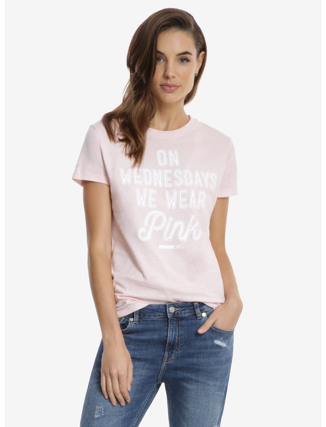 Mean Girls On Wednesdays Womens Tee, PINK, hi-res