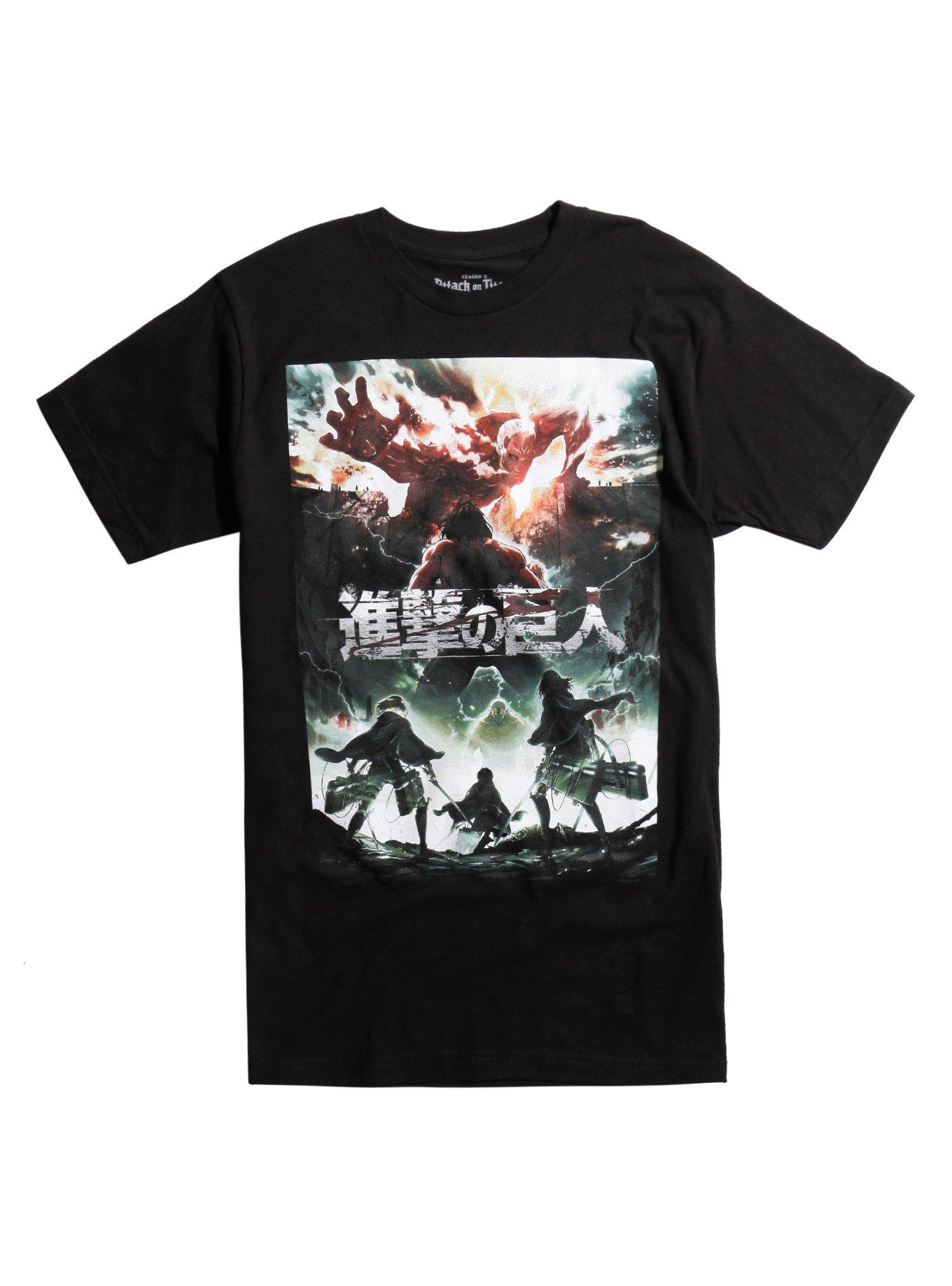 Attack On Titan Colossal Titan Eren Jaeger T-Shirt, BLACK, hi-res