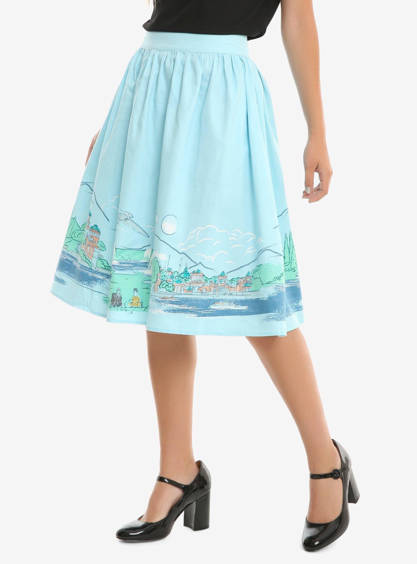 Star Wars Naboo Landscape Woven Circle Skirt, BLUE PRINT, hi-res