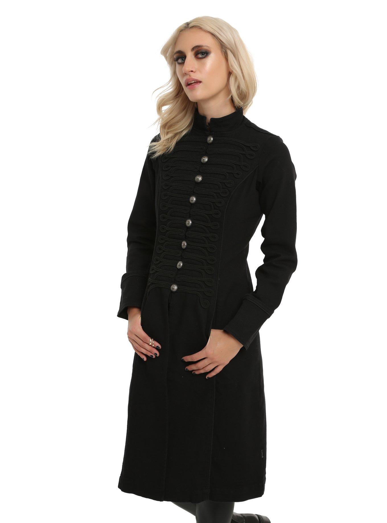 Tripp Ultra Band Girls Trench Coat, BLACK, hi-res