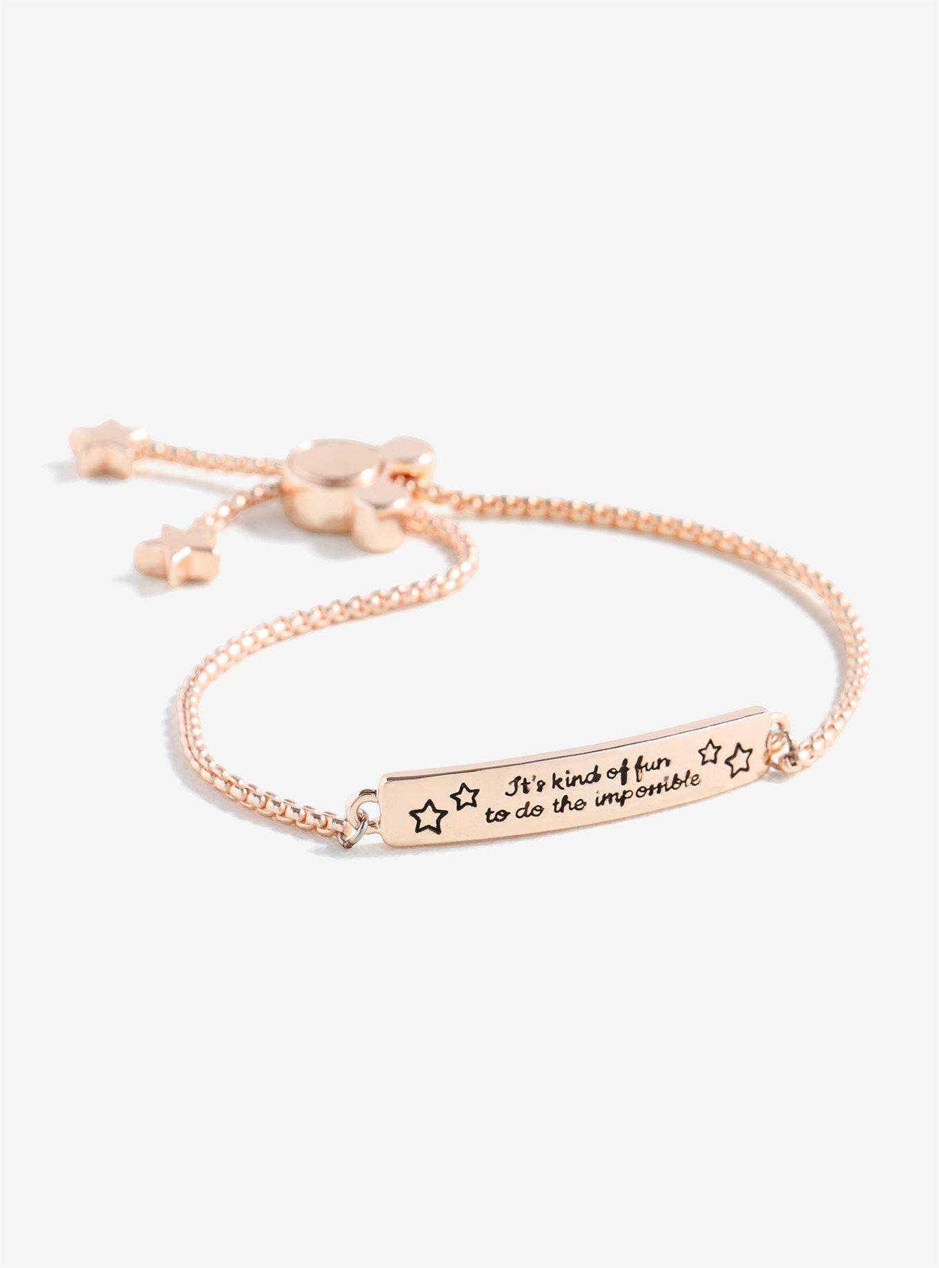 Disney Mickey Mouse Fun To Do Rose Gold Cord Bracelet, , hi-res