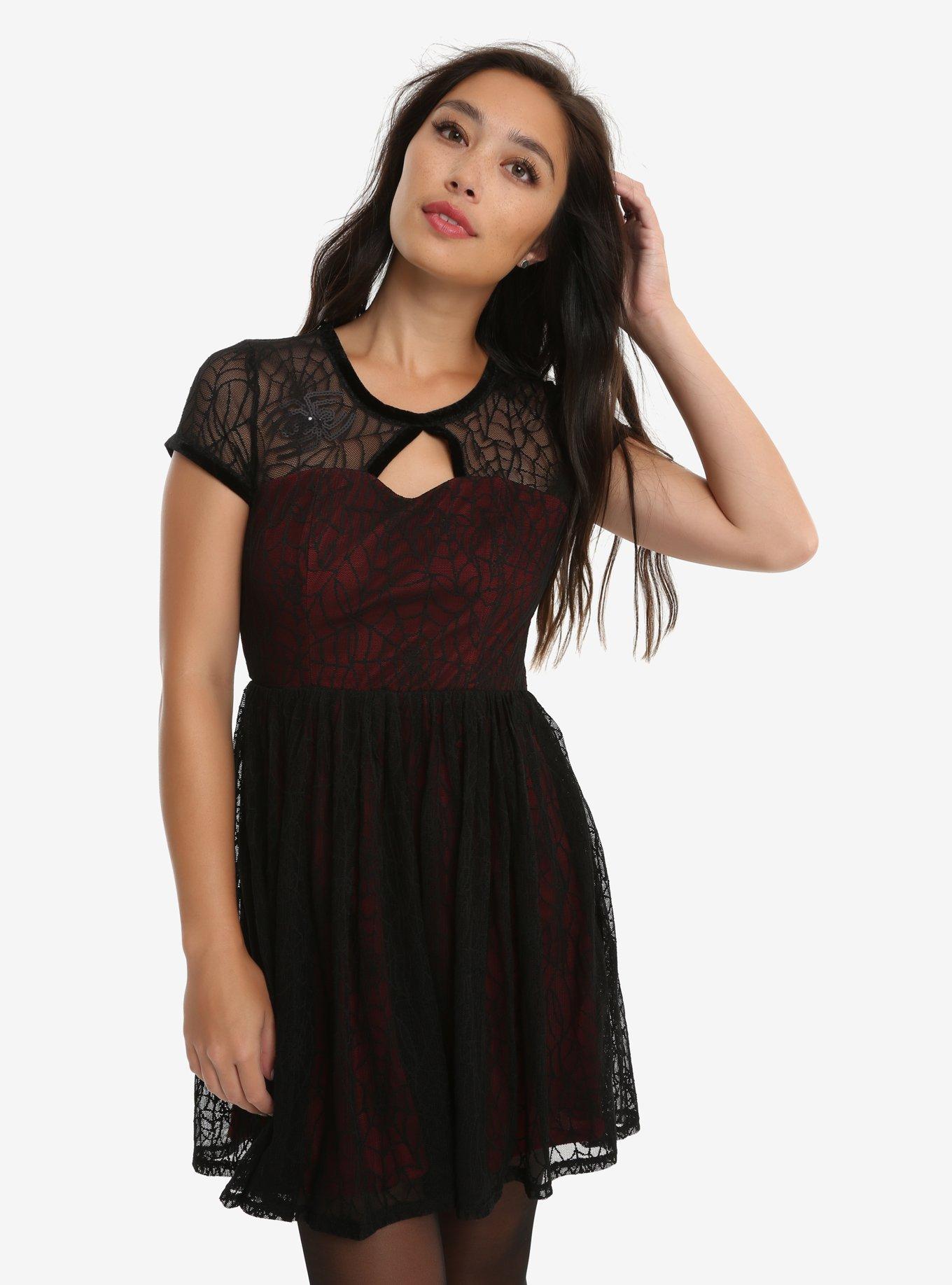 Marvel Spider-Man Mesh Dress, BLACK, hi-res