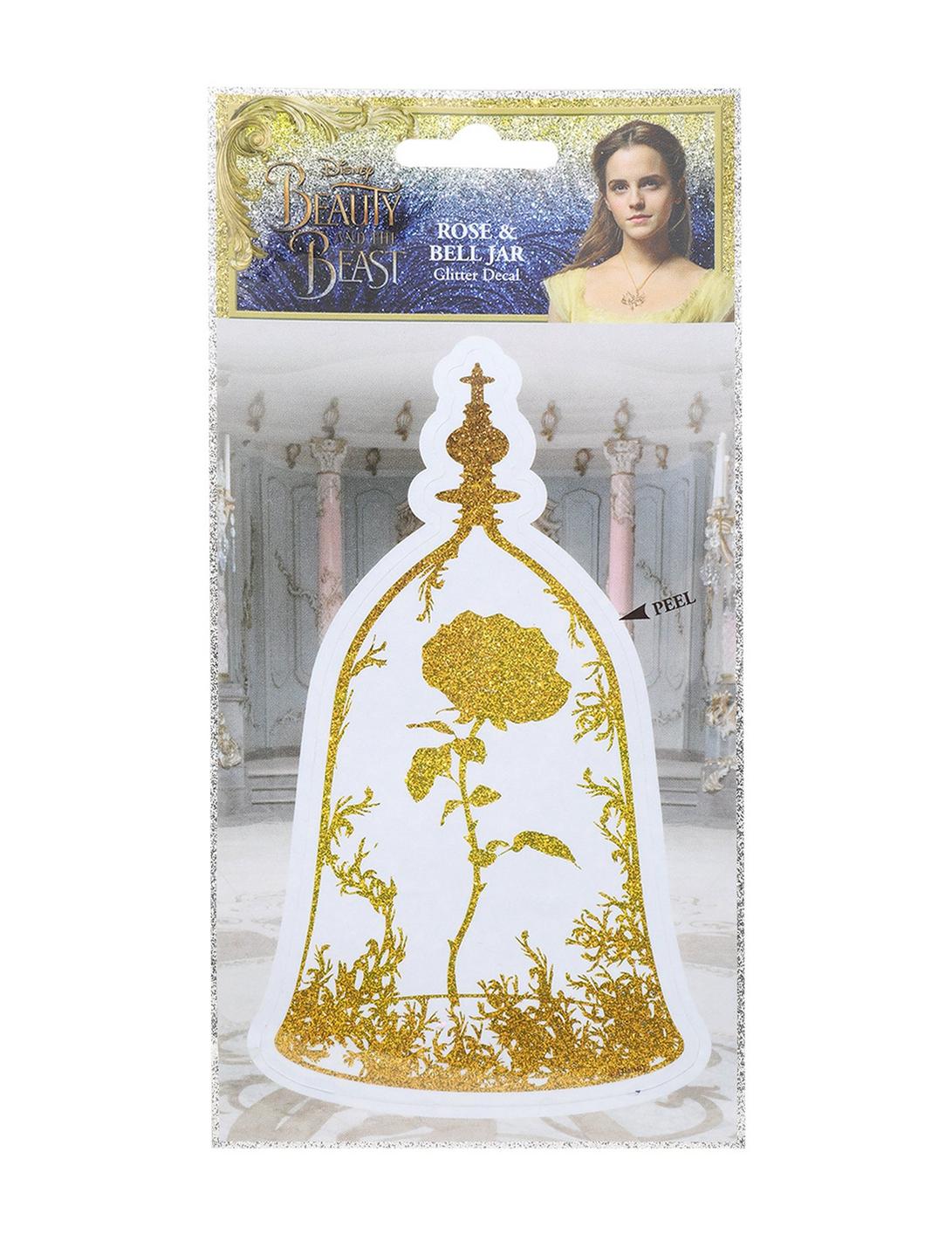 Disney Beauty And The Beast Rose & Bell Jar Glitter Decal, , hi-res
