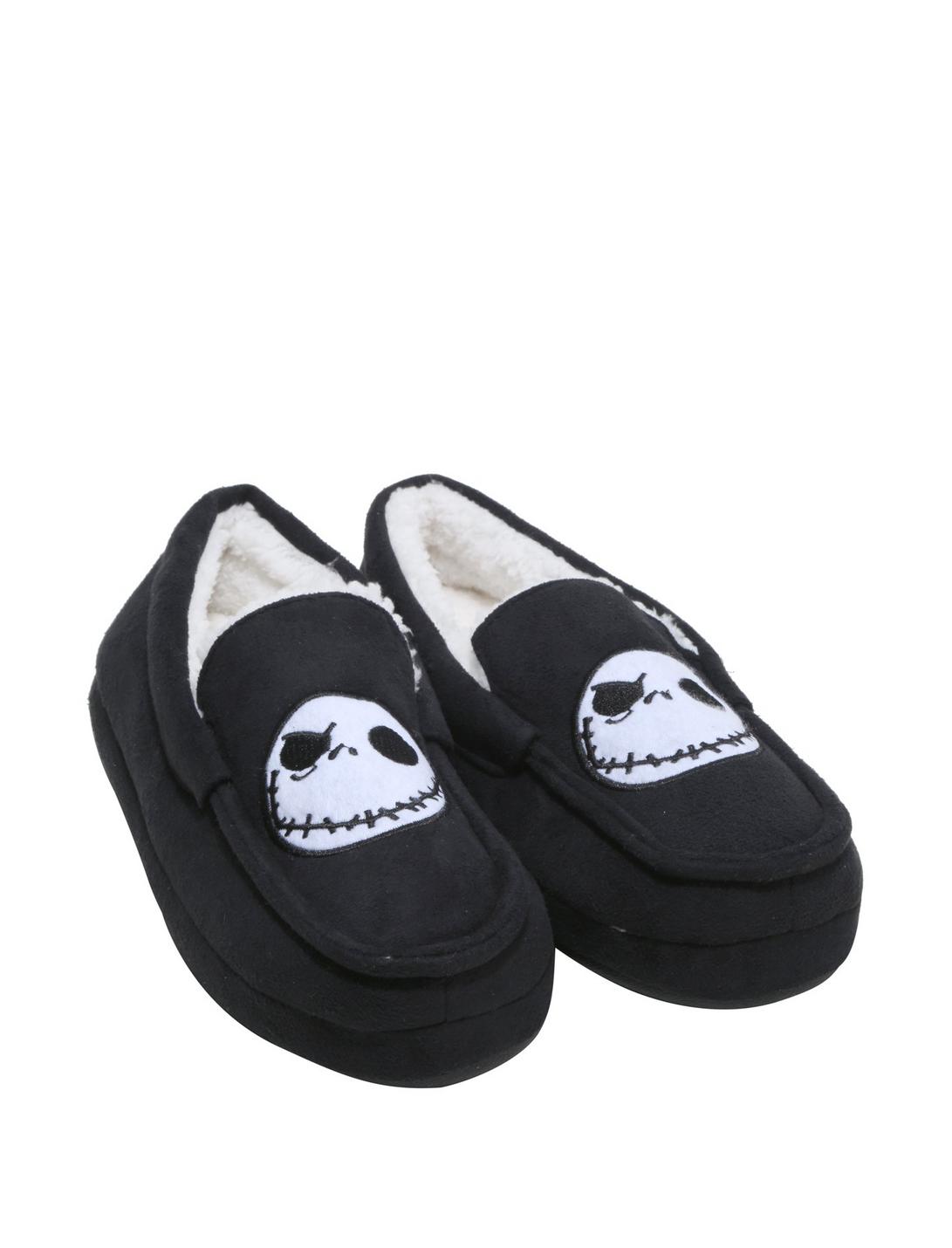 The Nightmare Before Christmas Moccasin Slippers, BLACK, hi-res