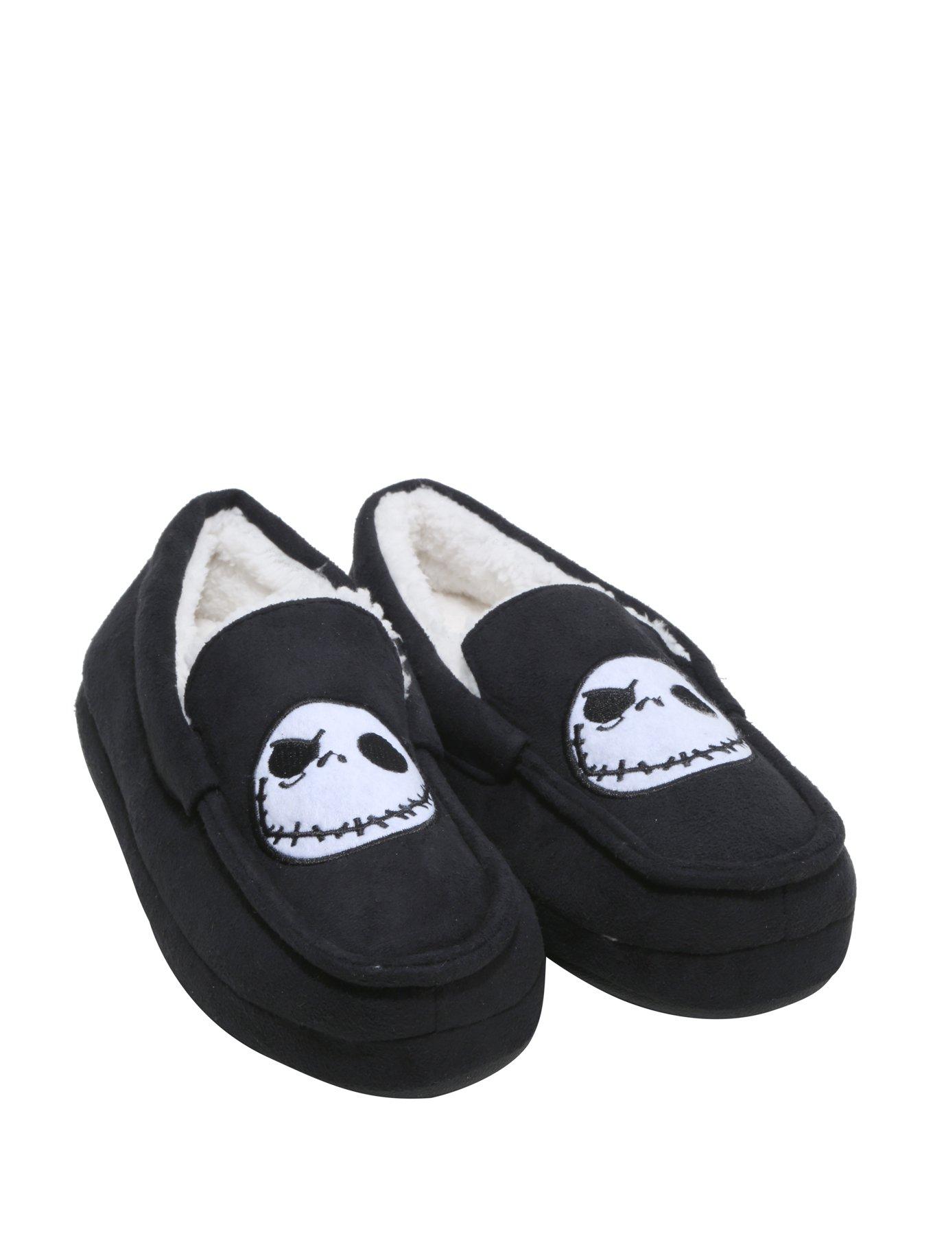 The Nightmare Before Christmas Moccasin Slippers, BLACK, hi-res